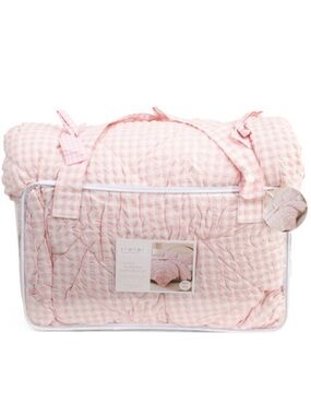 Lounge Pink Gingham Comforter Set